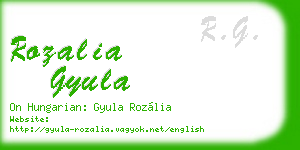 rozalia gyula business card